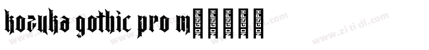 Kozuka Gothic Pro M字字体转换
